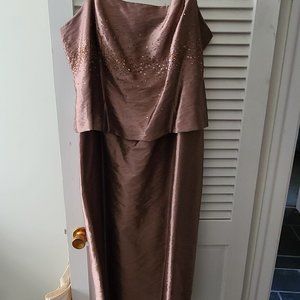 Champagne formal dress with embellishments